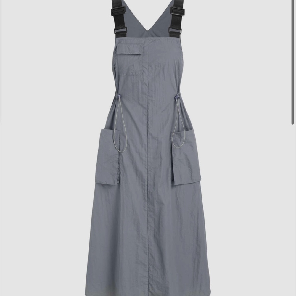 Cargo drawstring midi dress maxi overalls